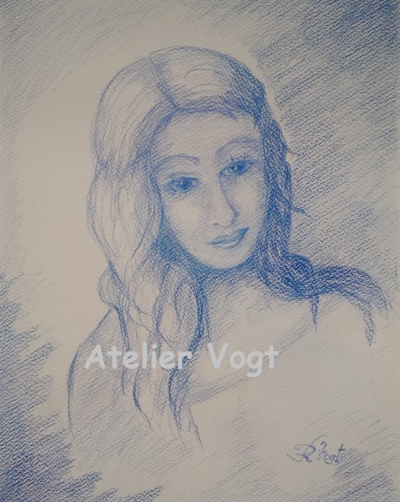 Träumendes Mädchen 30x40 cm